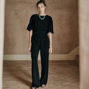 Sezane Claude Jumpsuit Noir. - Size 34